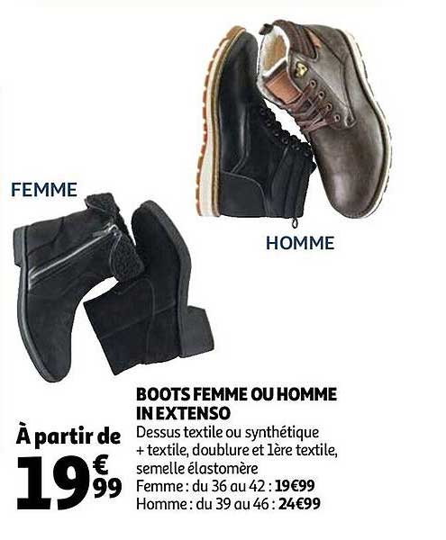 boots femme ou homme in extenso