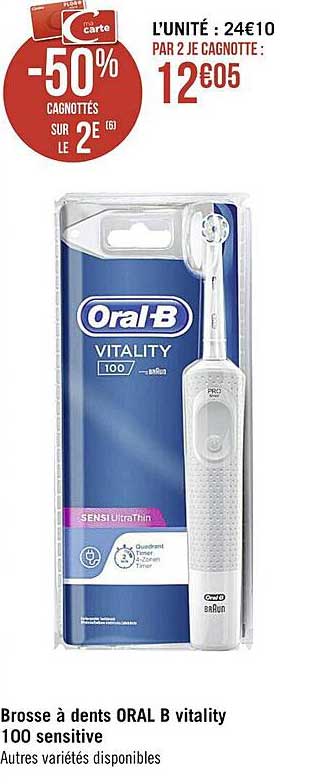 brosse à dents oral b vitality 100 sensitive
