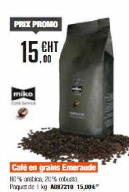 café en grains emeraude miko