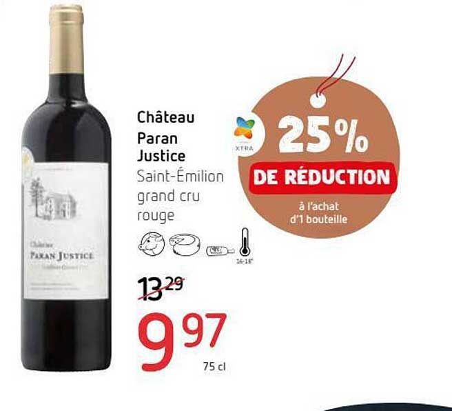 château paran justice saint-émilion grand cru rouge