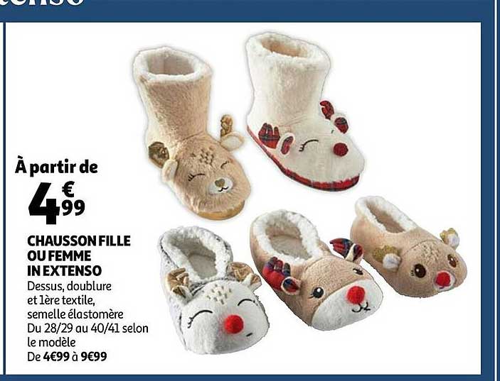 chausson fille ou femme in extenso