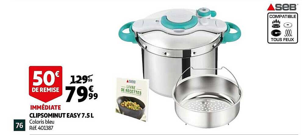 clipsominut easy 7.5 l seb