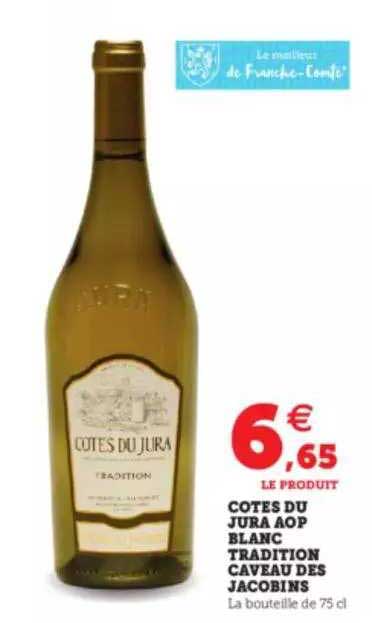 cotes du jura aop blanc tradition caveau des jacobins