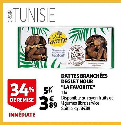 dattes branchées deglet nour "la favorite"