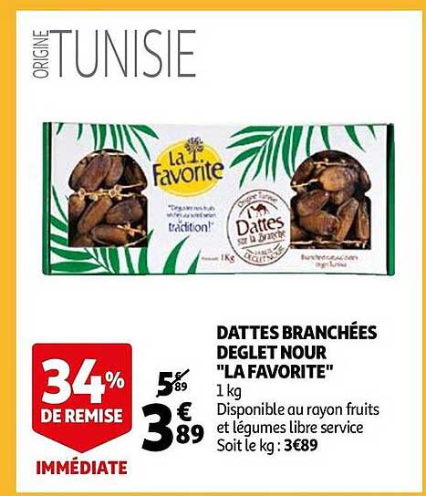 dattes branchées deglet nour "la favorite"