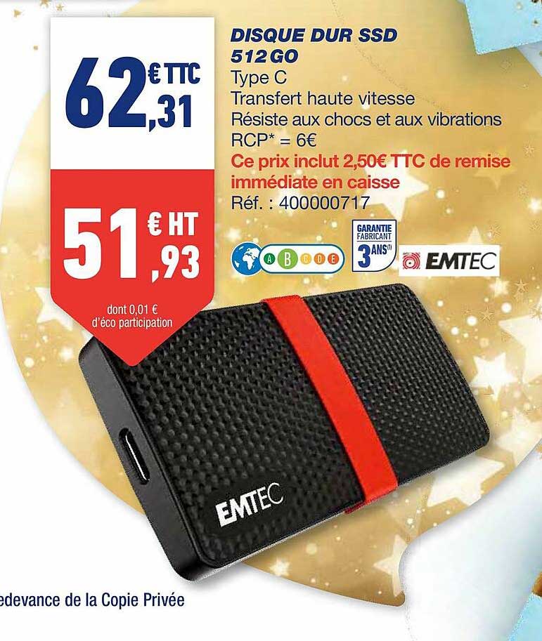 disque dur ssd 512go