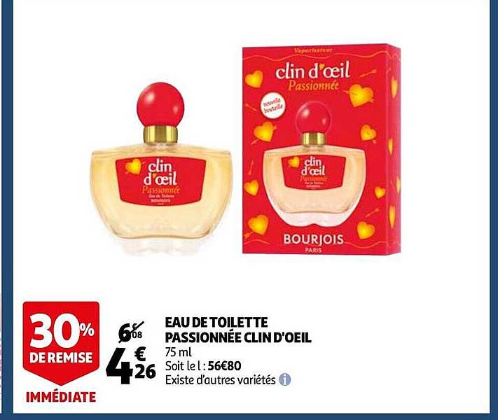 eau de toilette passionnée clin d'oeil