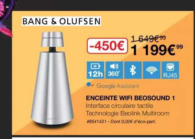 enceinte wifi beosound 1 bang & olufsen