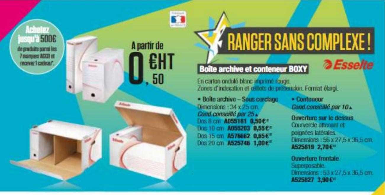 esselte boîte archive et conteneur boxy