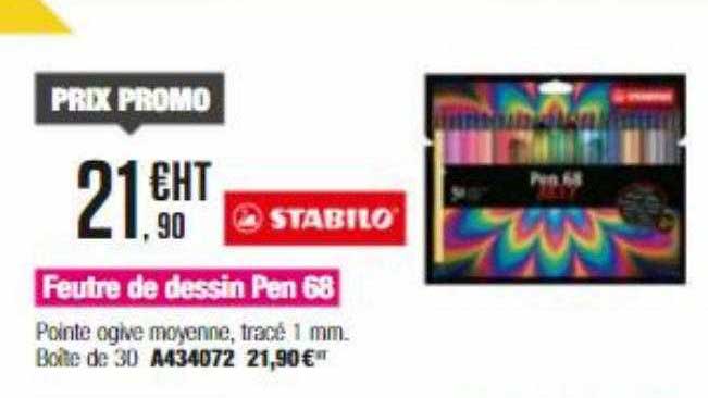 feutre de desin pen 68 stabilo