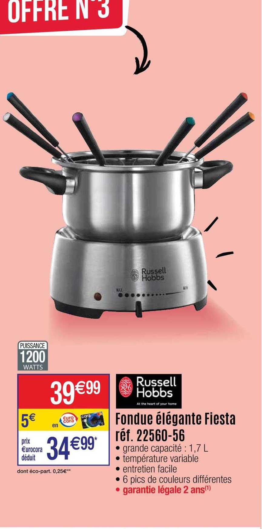 fondue élégante fiesta russell hobbs