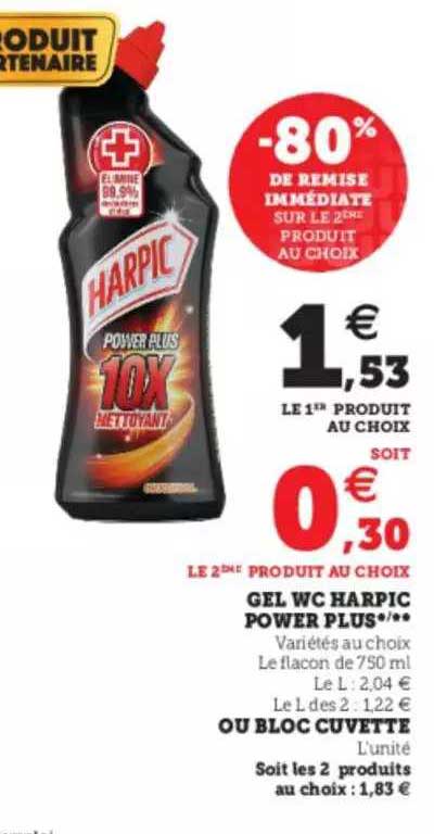 gel wc harpic power plus ou bloc cuvette