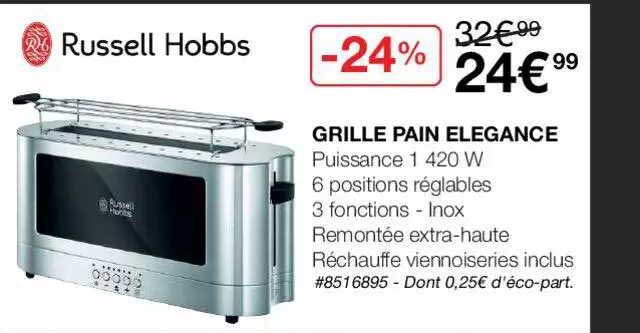 grille pain elegance russell hobbs