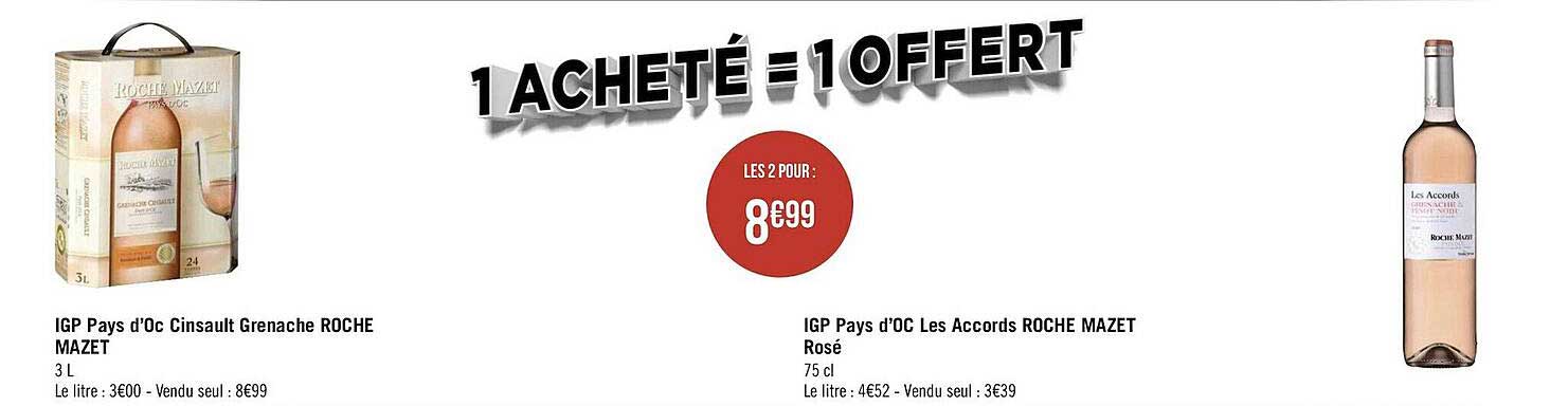 igp pays d'oc cinsault grenache roche mazet, igp pays d'oc les accords roche mazet rosé