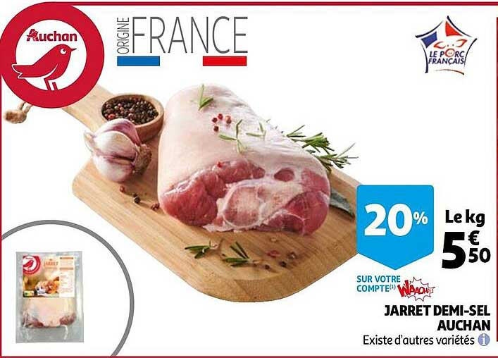 jarret demi-sel auchan