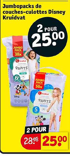 jumbopacks de couches-culottes disney kruidvat
