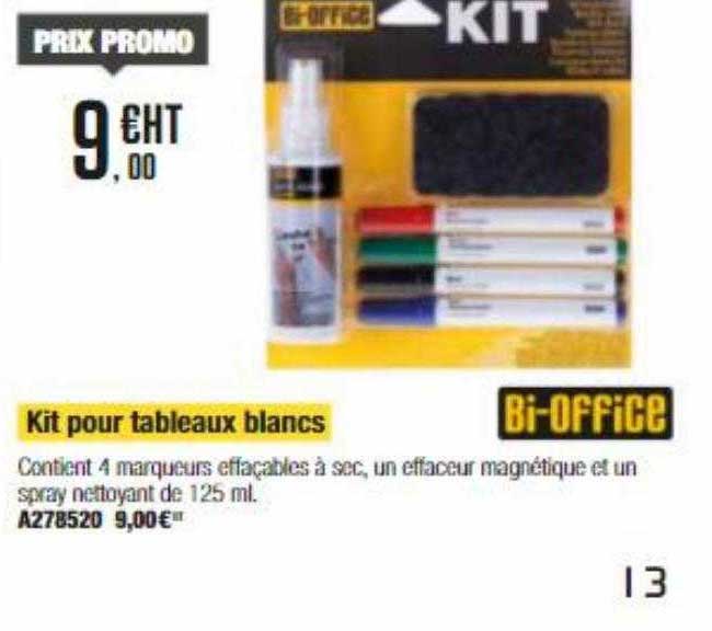 kit pour tableaux blanc bi-office