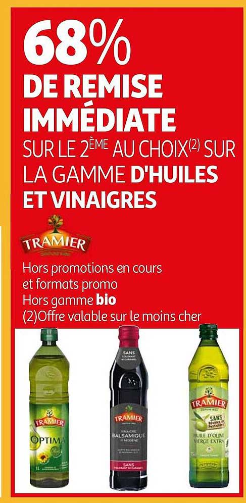 la gamme d'huiles et vinaigres tramier