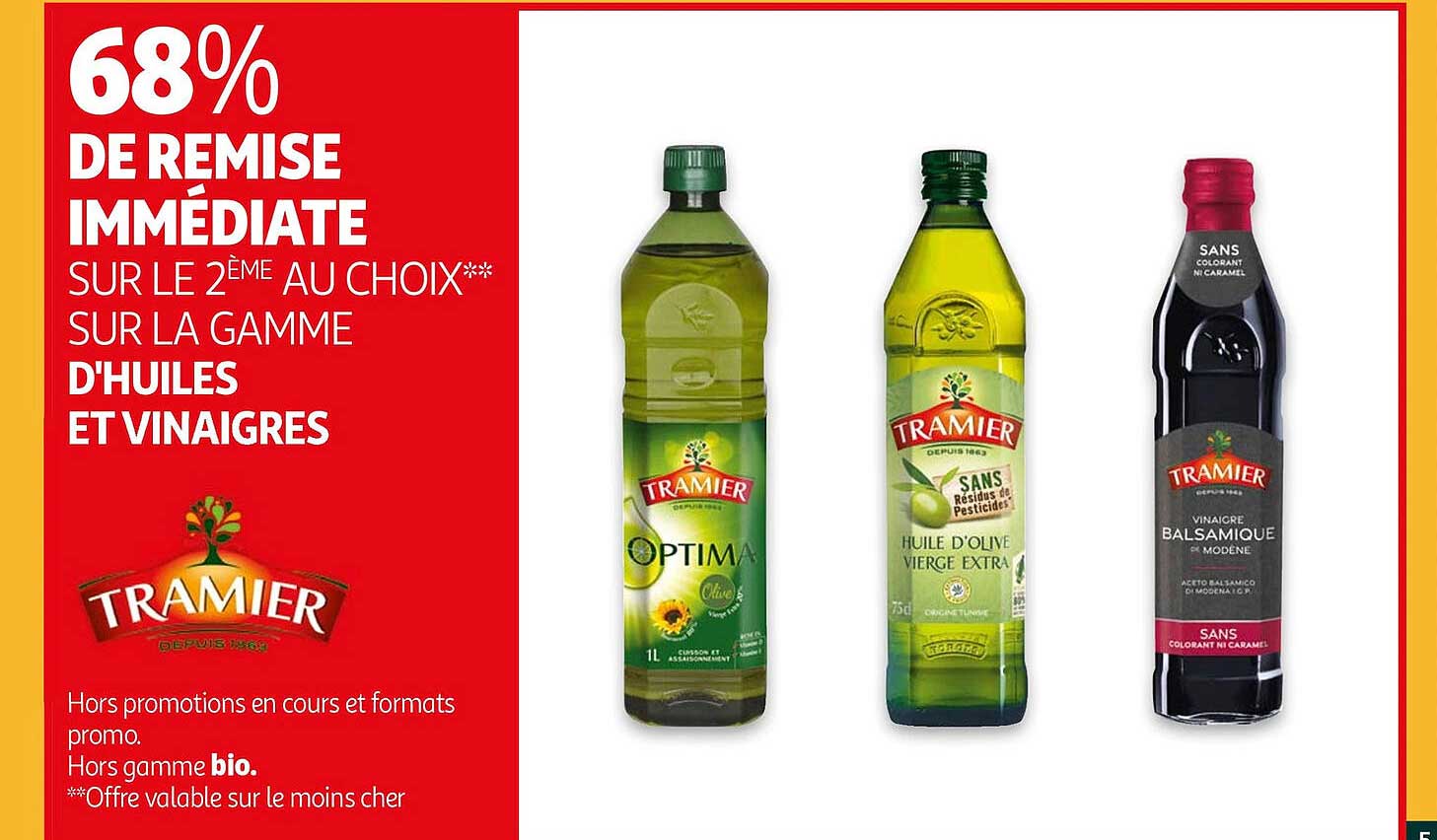 la gamme d'huiles et vinaigres tramier