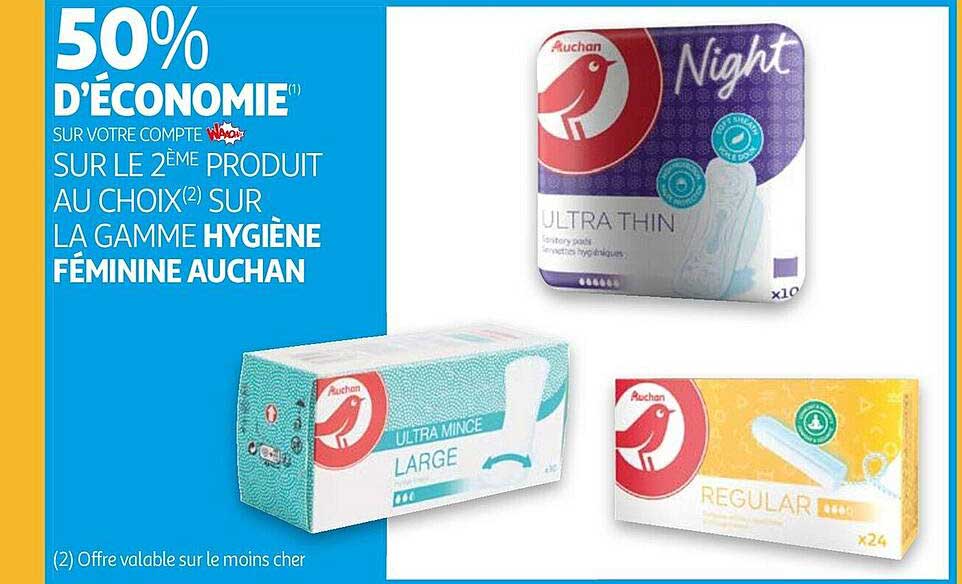 La Gamme Hygiène Féminine Auchan
