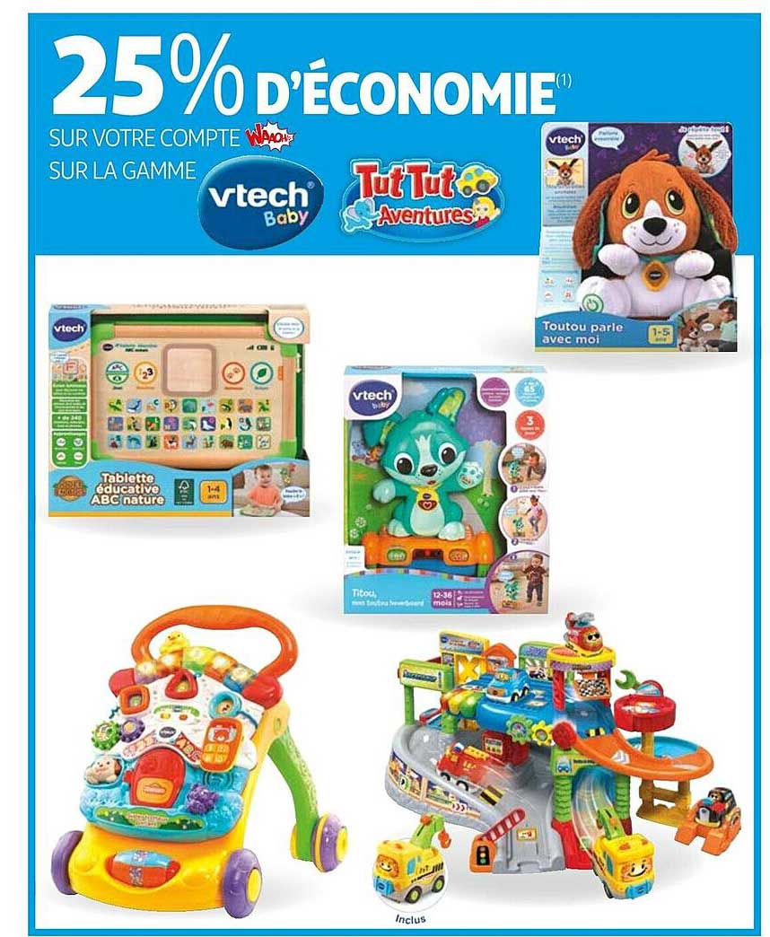 la gamme vtech baby, tut tut aventures