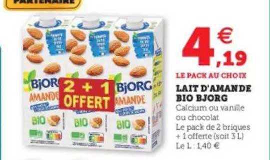 lait d'amande bio bjorg
