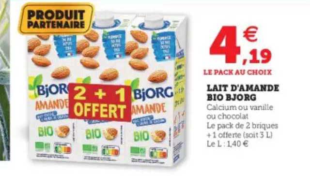 lait d'amande bio bjorg