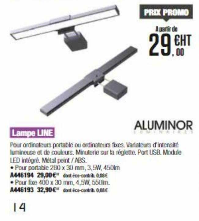 lampe line aluminor