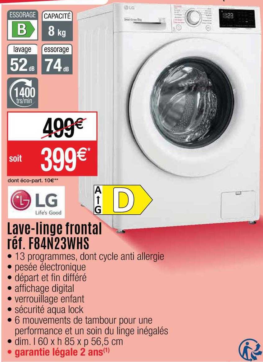 lave-linge frontal lg