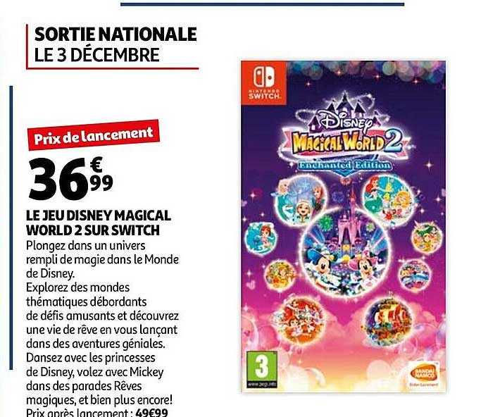 le jeu disney magical world 2 sur switch