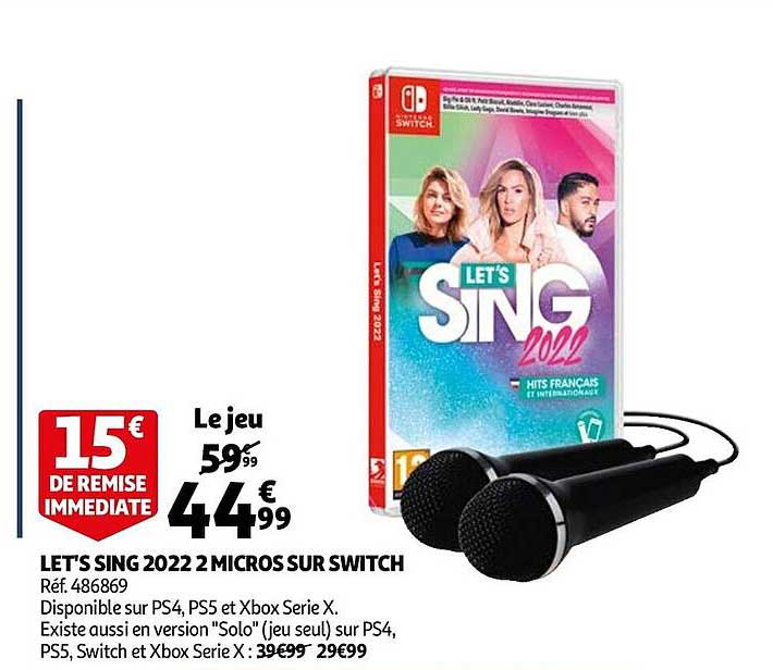 let's sing 2022 2 micros sur switch