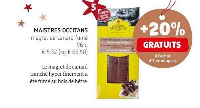 magret de canard fumé maistres occitans