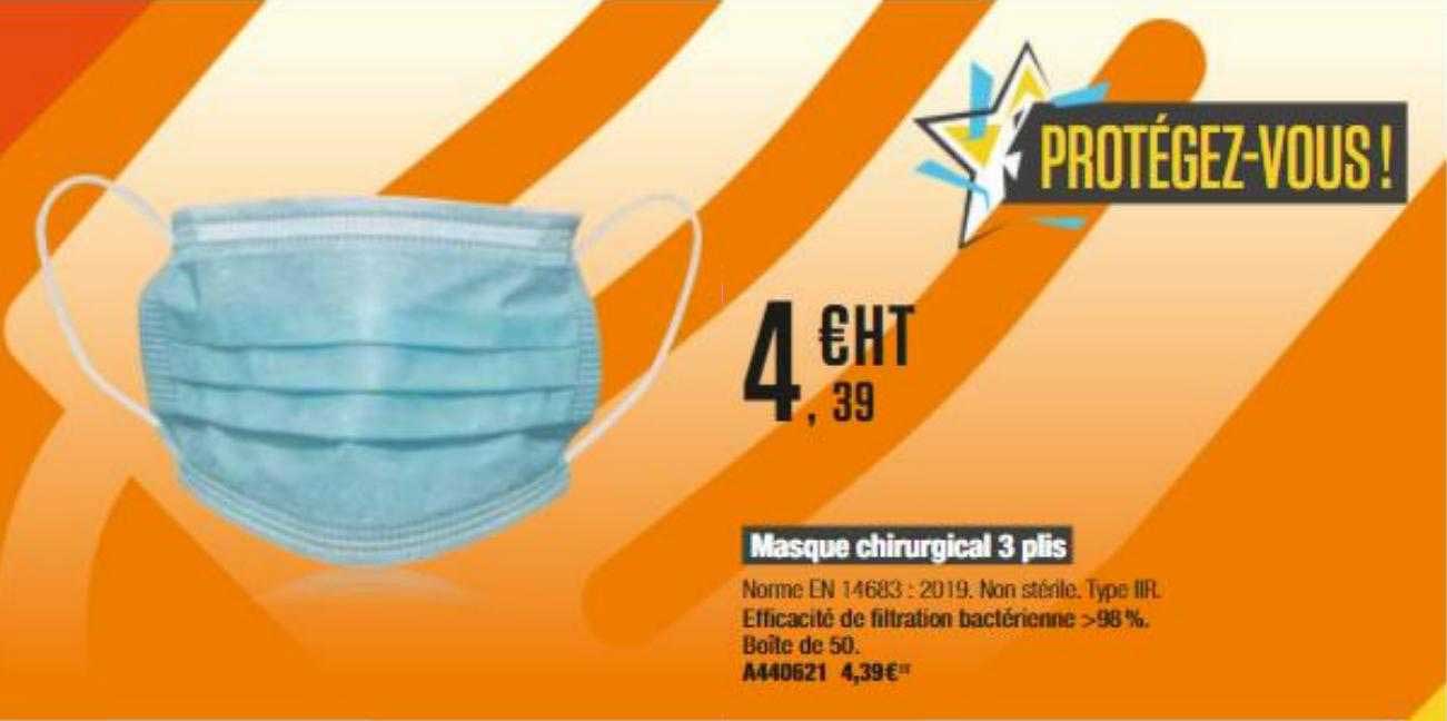 masque chirurgical 3 plis