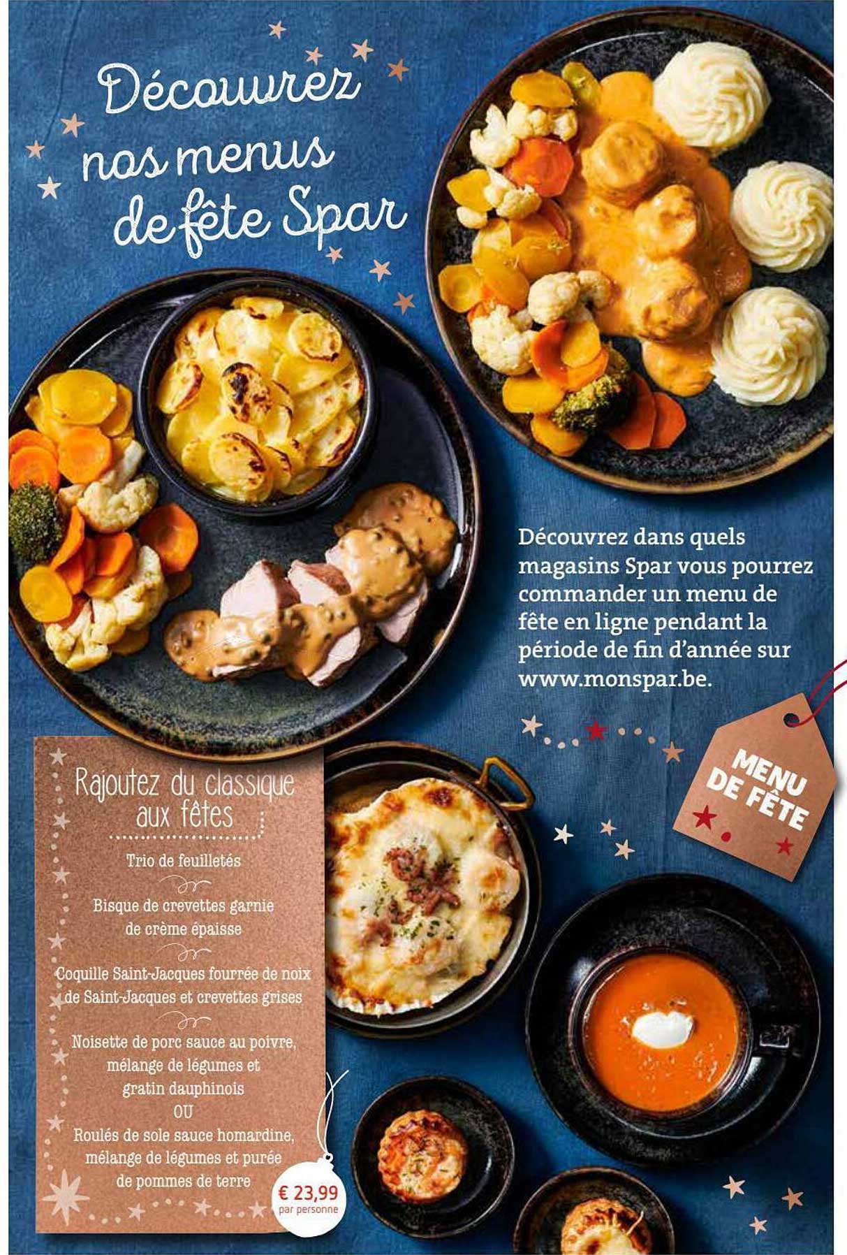 menus de fête spar