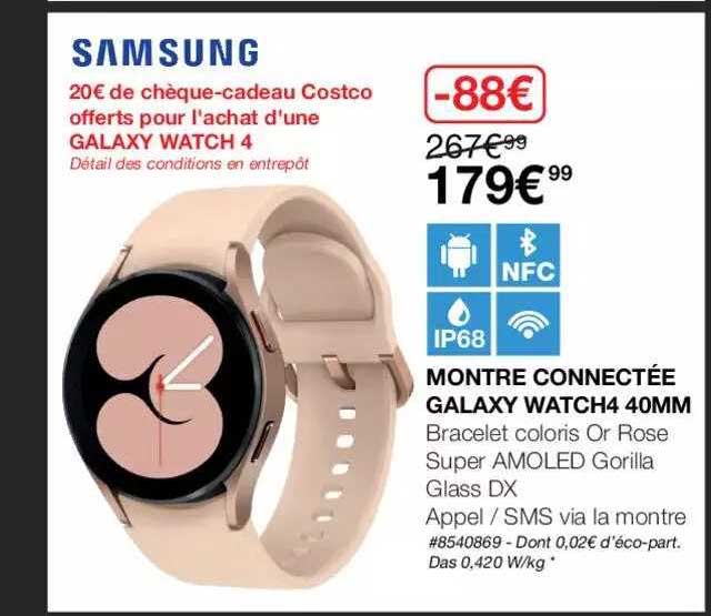 montre connectée galaxy watch4 40mm samsung