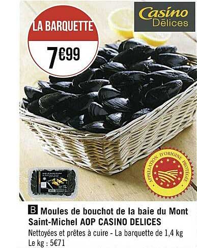 moules de bouchot de la baie du mont saint-michel aop casino délices