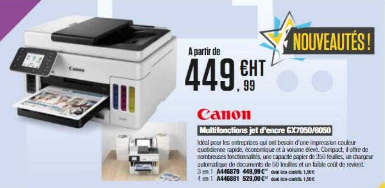 multifonctions jet d'encre gx7050-6050 canon