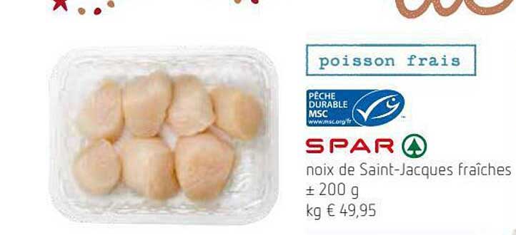 noix de saint-jacques fraîches spar
