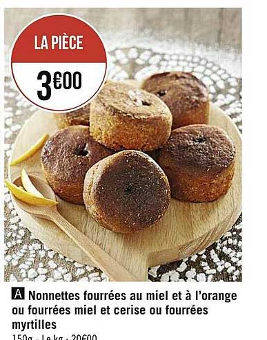 Nonnettes Fourrées Au Miel Et à L'orange Ou Fourrées Miel Et Cerise Ou Fourrées Myrtilles