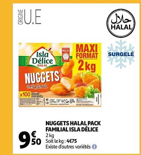 Nuggets Halal Pack Familial Isla Délice