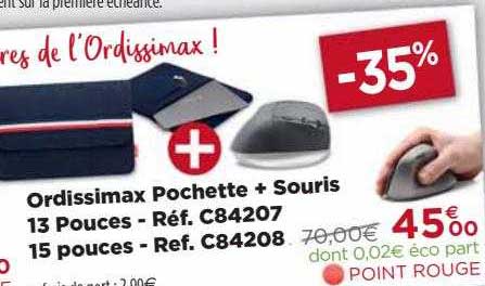 ordissimax pochette + souris 13 pouces 15 pouces