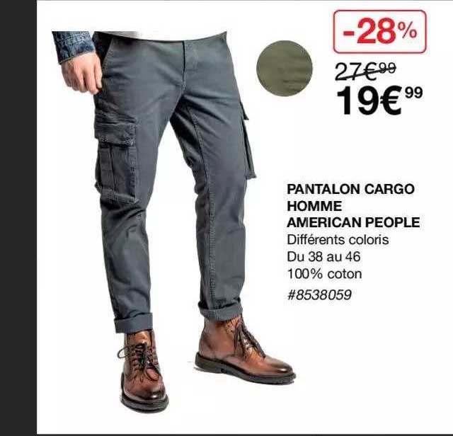 pantalon cargo homme american people