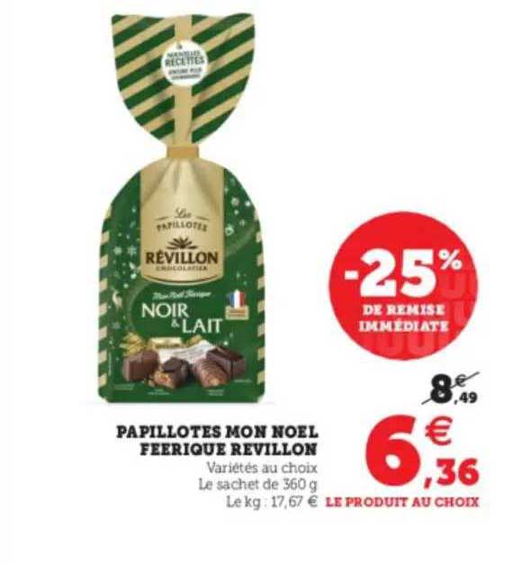 papillotes mon noël féerique revillon -25% de remise immédiate