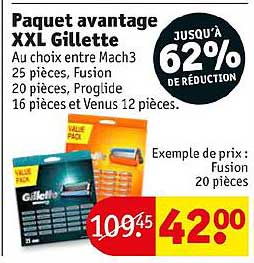 paquet avantage xxl gillette