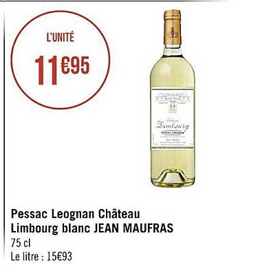pessac léognan château limbourg blanc jean maufras