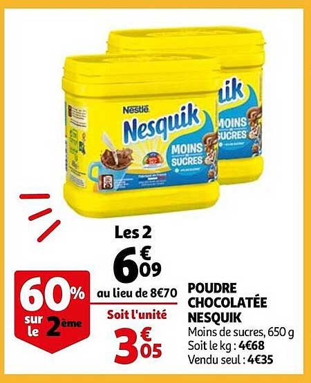 poudre chocolatée nesquik