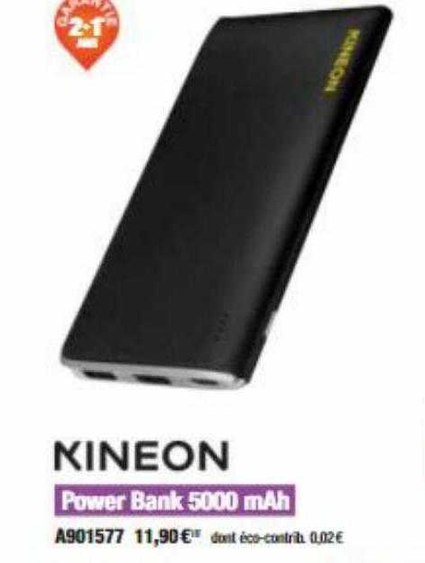 power bank 5000 mah kineon