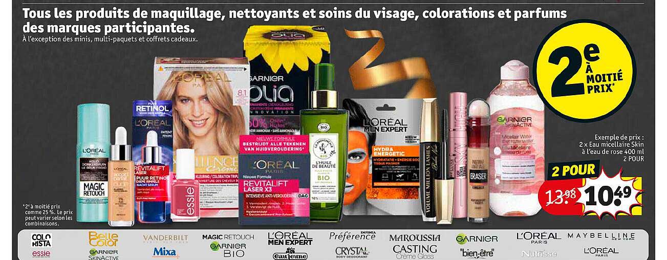 Produits De Maquillage, Nettoyants Et Soins Du Visage, Colorations Et Parfums Des Marques Participantes
