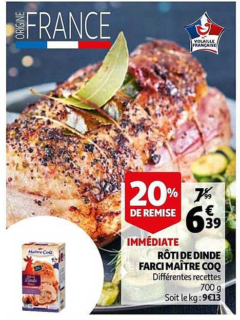 rôti de dinde farci maître coq