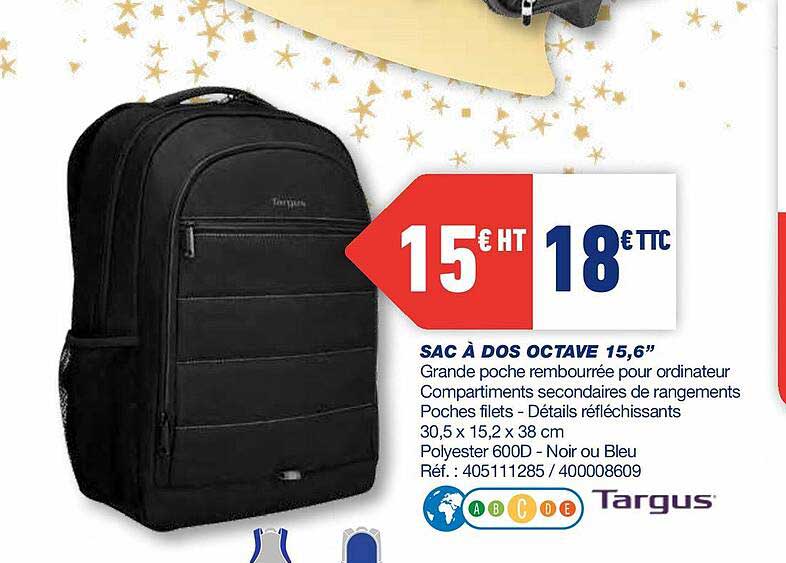 sac à dos octave 15,6" targus